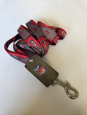 Tampa Bay Buccaneers Dog Leash Lanyard NWT NFL Football Logo Red Heavy Duty